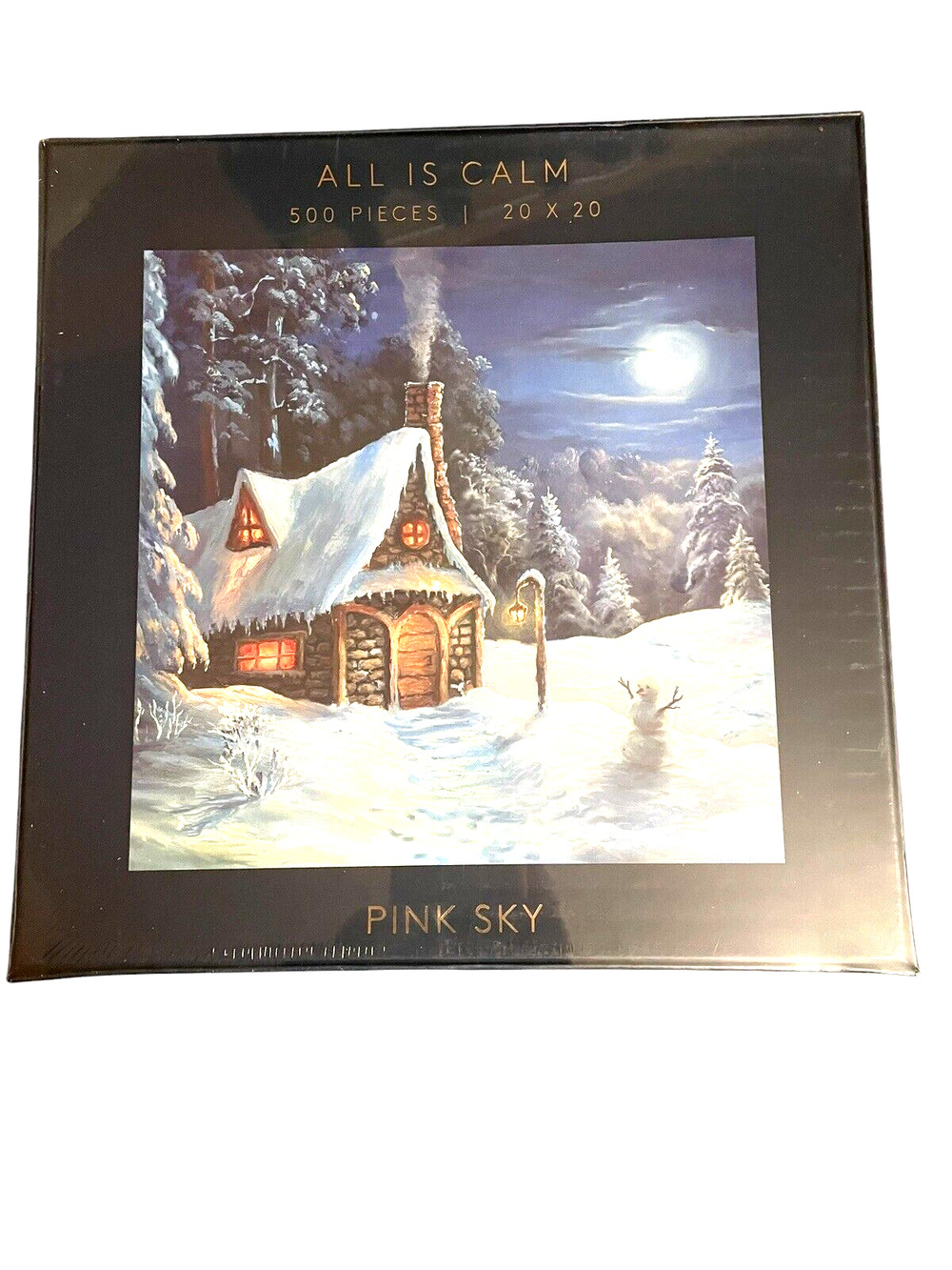 Puzzle 500 Piece  20x20  Wonderland All Is Calm Pink Sky NEW Sealed Gift /Game